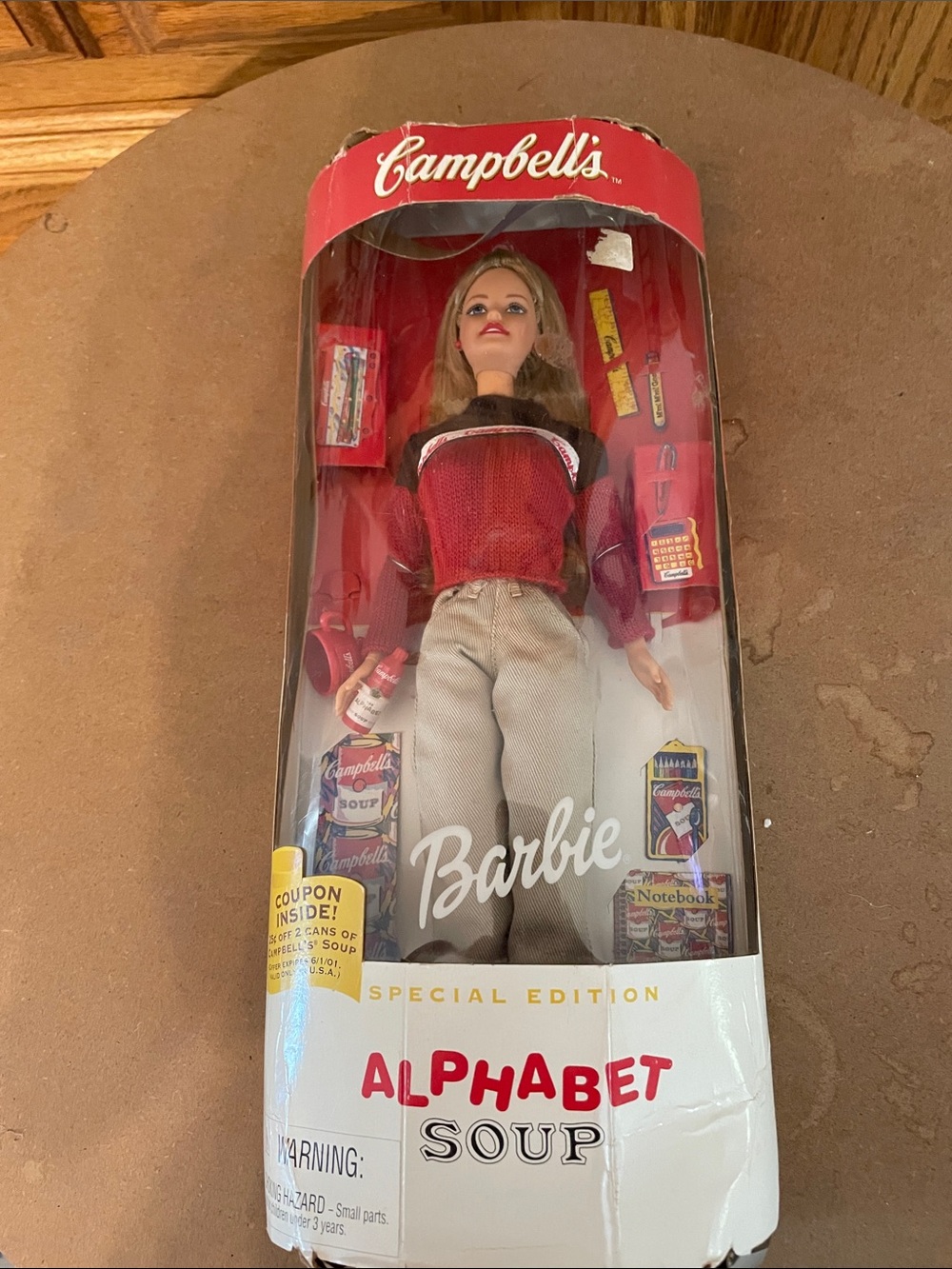 Barbie Campbell's Alphabet Soup Special Edition Doll in Red Top and Beige Pants
